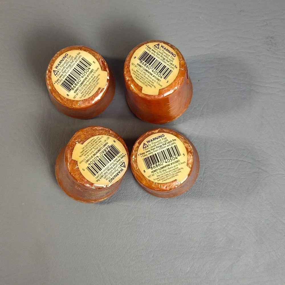 Yankee Candle Votive Candles Honey Clementine 1.75 oz‎ Lot Of 4 RARE Retired HTF